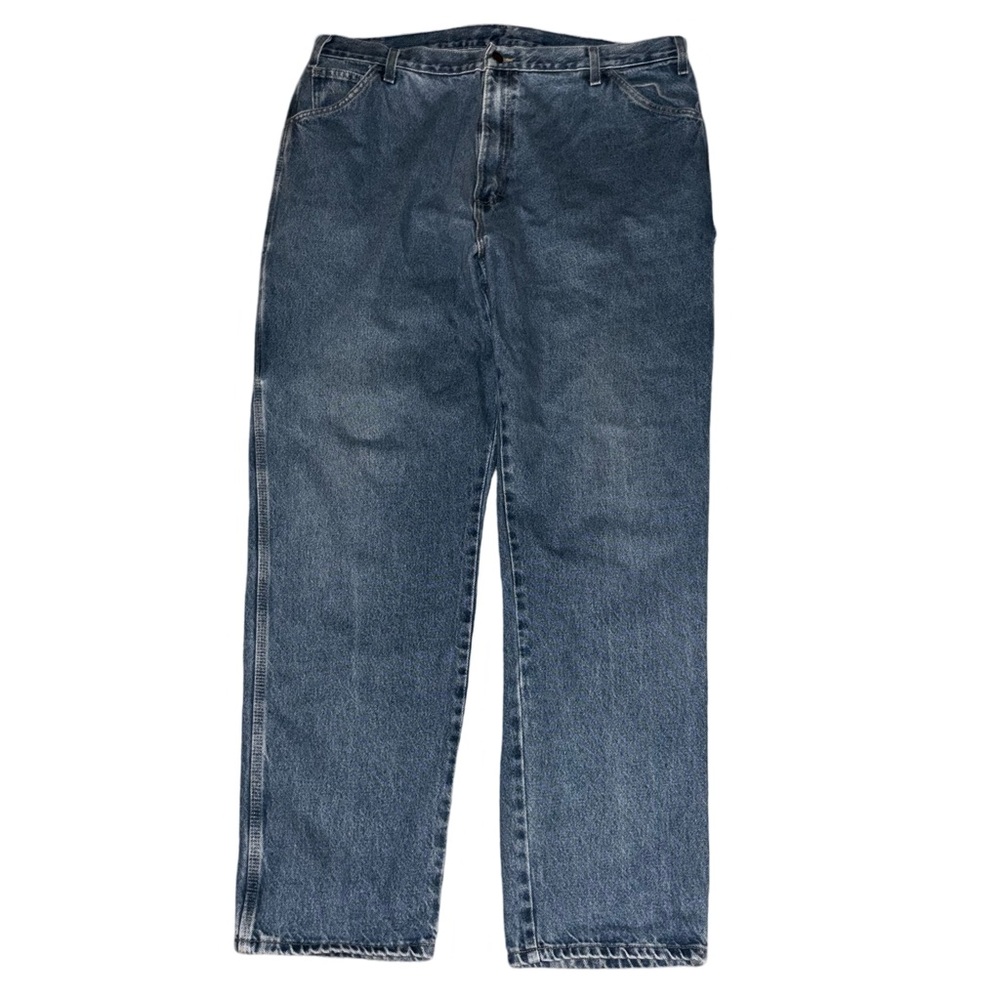 Dickies Carpenter Jeans Men 42x34 Blue Denim Relaxed Fit Sraight Workwear Cotton
